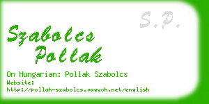 szabolcs pollak business card